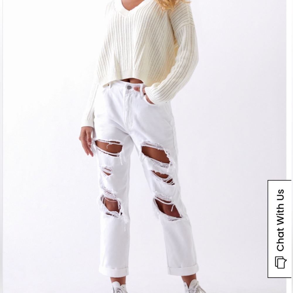 PacSun Prime White Mom Jeans